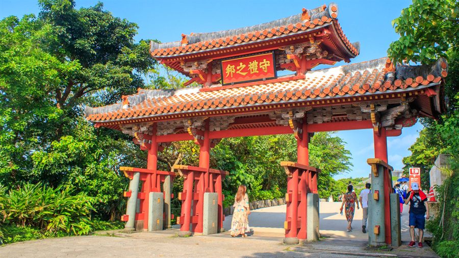 Shuri Castle gate in Okinawa